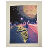 VINTAGE SURREALISM CITY VIEW PHOTO LITHOGRAPH