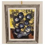 IMPRESSIONIST FLOWERS IN POT PAINTING UNSIGNED