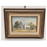 CELIA R DIAZ CHAPEL OLD FORT BLISS PAINTING