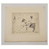 NY ARTIST MICHAEL BIDDLE (1934-2013) ETCHING PROOF