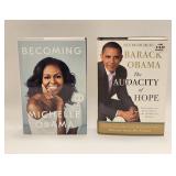 BECOMING & THE AUDACITY OF HOPE 1ST ED BOOKS