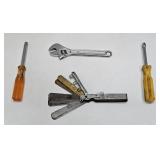6' CRESCENT WRENCH & SOCKET DRIVE SCREWDRIVERS +
