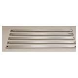 VINTAGE ART DECO BRUSHED ALUMINUM HANDLES