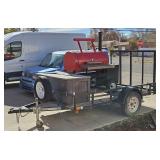 BBQ PRO TEMP TRAILER MOUNTED REVERSE FLOW SMOKER