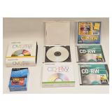 LOT OF DVD+RW & CD-RW NEW COMPACT DISKS