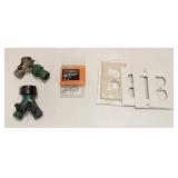 HARDWARE ODDS LOT FAUCETS LIGHT SWITCH COVERS ETC