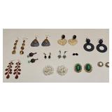 VINTAGE COSTUME FASHION JEWELRY EARRING LOT