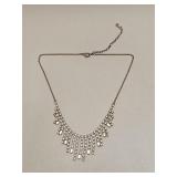 VINTAGE RHINESTONE ART DECO STYLE NECKLACE