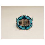 TURQUOISE & SILVERTONE WATCH BRACELET