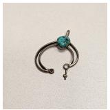 VINTAGE SILVER & TURQUOISE PENDANT