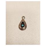 VINTAGE SILVER & TURQUOISE PENDANT