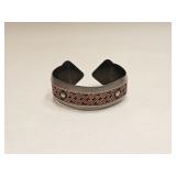 VINTAGE ENGLAND SIGNED PEWTER & COPPER BRACELET