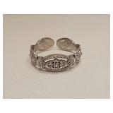 VINTAGE COSTUME RHINESTONE BRACELET SILVERTONE