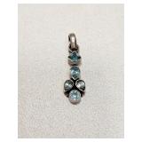 AQUA STONE 925 STERLING SILVER PENDANT