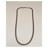 VINTAGE STERLING SILVER WOVEN CHAIN NECKLACE