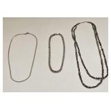 VINTAGE SILVERTONE JEWELRY NECKLACE LOT