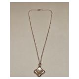 VTG 925 STERLING SILVER PENDANT & CHAIN NECKLACE