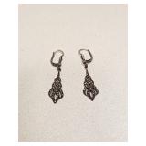 VINTAGE MARCASITE & STERLING SILVER EARRINGS