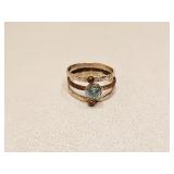 VINTAGE STERLING SILVER & STONE RING