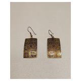 VINTAGE BRASS NORTH WEST COAST EARRINGS