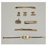 VINTAGE MENS CUFF LINKS ETC LOT