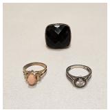 VINTAGE COSTUME FASHION JEWELRY RINGS