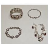 VINTAGE COSTUME FASHION JEWELRY BRACELET LOT