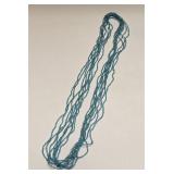 SEED BEAD NECKLACE STRANDS AQUA