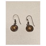 VINTAGE STERLING SILVER EARRINGS SIGNED V HICKS