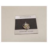VINTAGE STERLING SILVER & MULTI STONE SIZE 6 RING