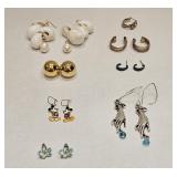 VINTAGE COSTUME FASHION JEWELRY EARRING LOT
