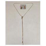 COSTUME JEWELRY GOLDTONE ZIPPER NECKLACE EARRINGS