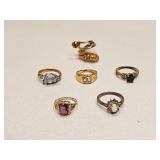 VTG COSTUME FASHION JEWELRY RING LOT