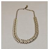 VINTAGE COSTUME JEWELRY METAL LINK NECKLACE