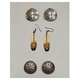 VINTAGE COSTUME NATIVE STYLE JEWELRY EARRING LOT