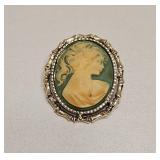 VTG COSTUME JEWELRY BROOCH PENDANT CAMEO