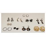VINTAGE COSTUME FASHION JEWELRY EARRING LOT