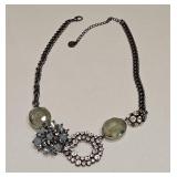 VINTAGE MULTI RHINESTONE FASHION NECKLACE