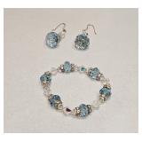 VINTAGE FASHION JEWELRY BRACELET & EARRINGS