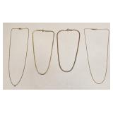 VTG COSTUME FASHION JEWELRY NECKLACE LOT CHAINS