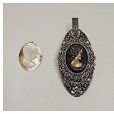 VINTAGE CAMEO COSTUME JEWELRY
