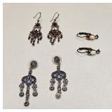 VINTAGE COSTUME JEWELRY EARRING LOT