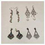 VTG COSTUME FASHION JEWELRY EARRING LOT