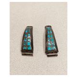VTG STERLING SILVER & TURQUOISE WATCH TIPS