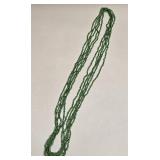 SEED BEAD NECKLACE STRANDS GREEN
