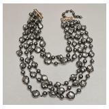 VINTAGE MULTI STRAND CULTURED PEARL NECKLACE