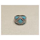 COCKTAIL RING SILVER WITH CZ STONES