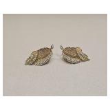 VINTAGE SARAH COV LEAF EARRINGS