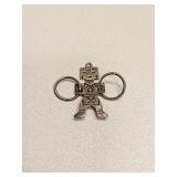VINTAGE NATIVE SILVERTONE KACHINA PENDANT