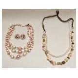 VINTAGE COSTUME FASHION JEWELRY NECKLACE LOT